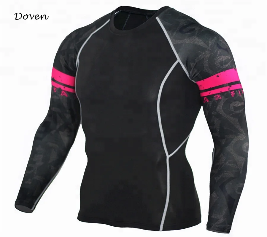 Breathable eco-friendly mens long sleeve swim t shirts