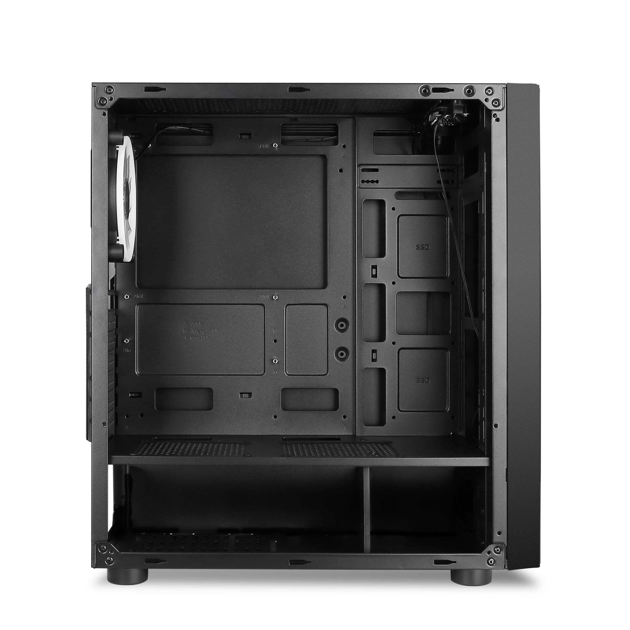  Одно Кольцо RGB вентилятор установленный на закаленного стекла блок питания ATX игровой