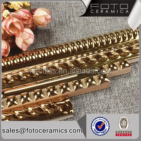 Gold Gloss Rope Listello Ceramic Tiles