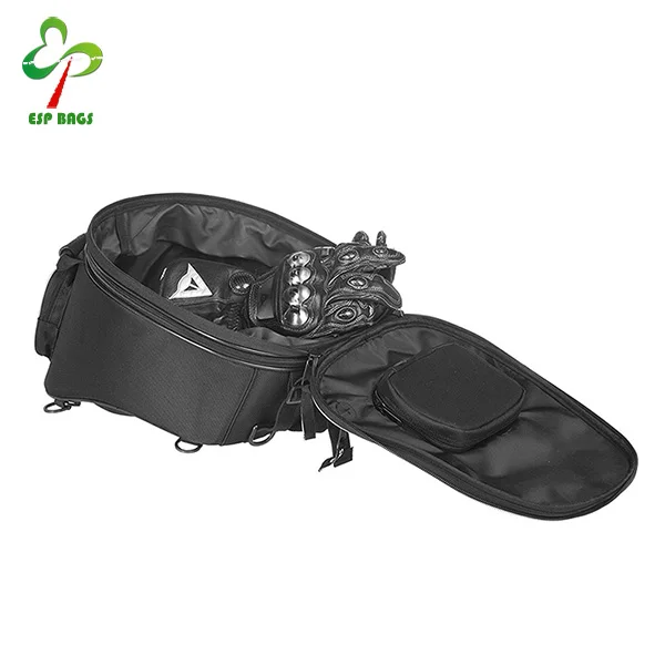 
1680D High Quality Practical Waterproof Nylon Expandable Motorcycle Tank Bag With Rain Cover 