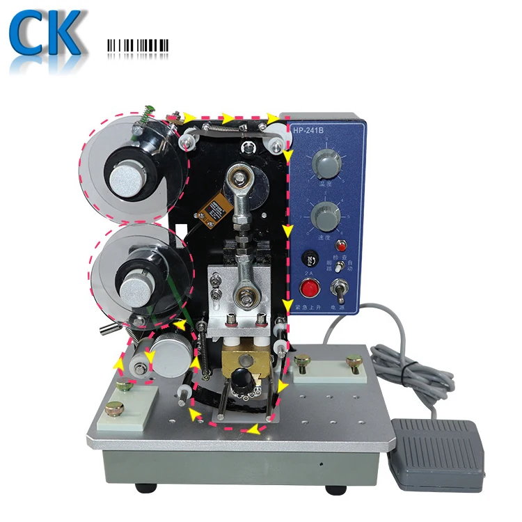 Coditeck H p241b Hot foil stamping date code semi automatic label coding printer machine