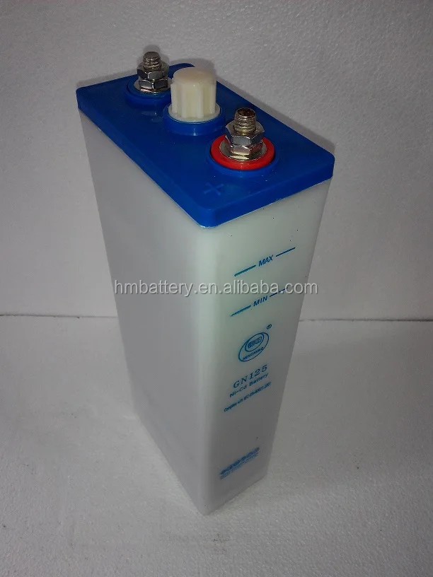 1.2v 125Ah ni-cd alkaline battery for UPS, Railway, Substation.