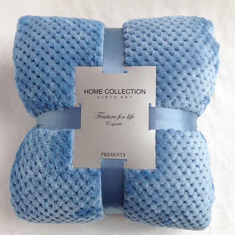 High Quality Thick Multi Color Queen Size Mink Jacquard Knit Flannel Blanket