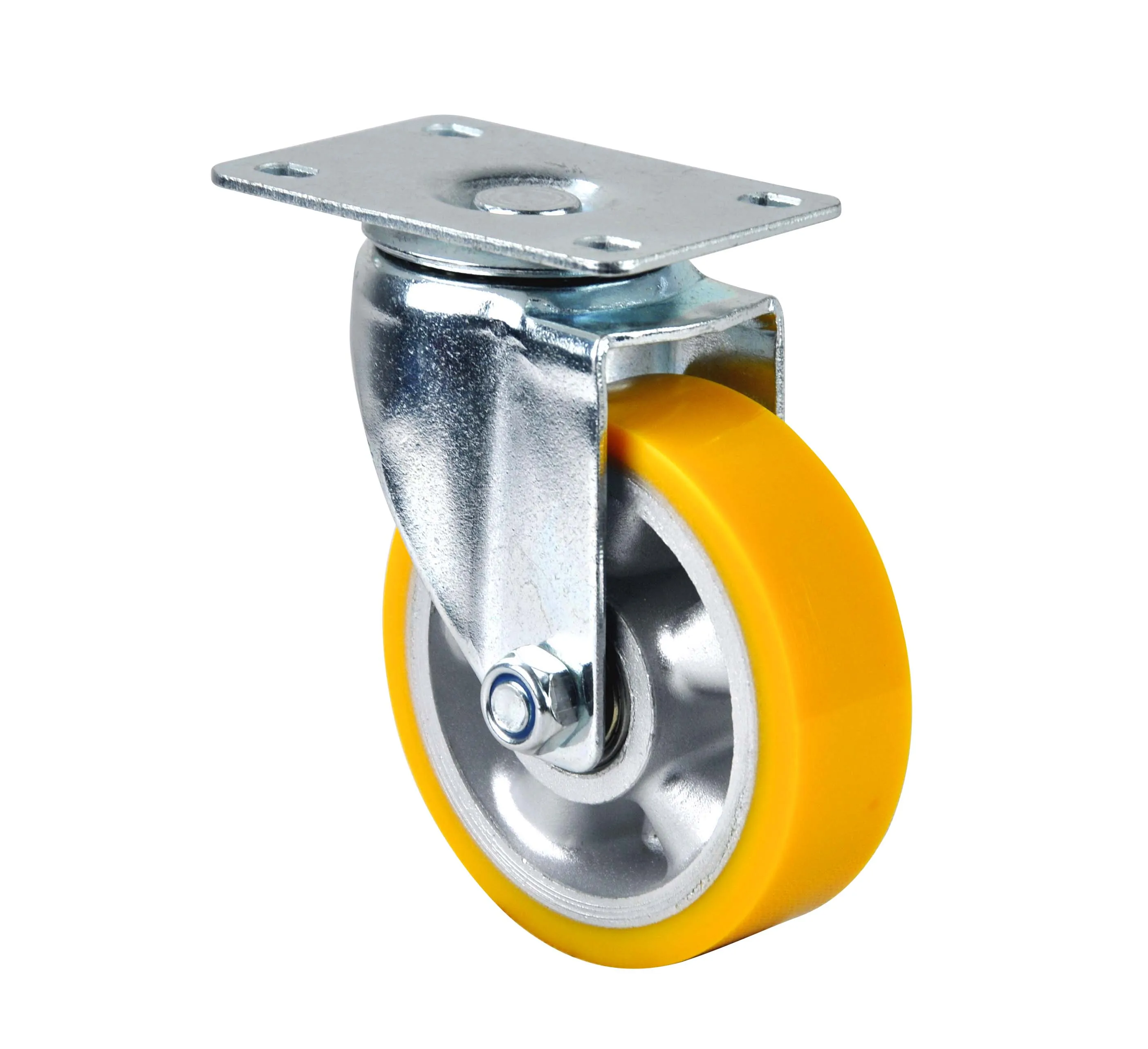4 inch 100X32mm Mute Double ball bearing Aluminum core polyurethane  caster wheels