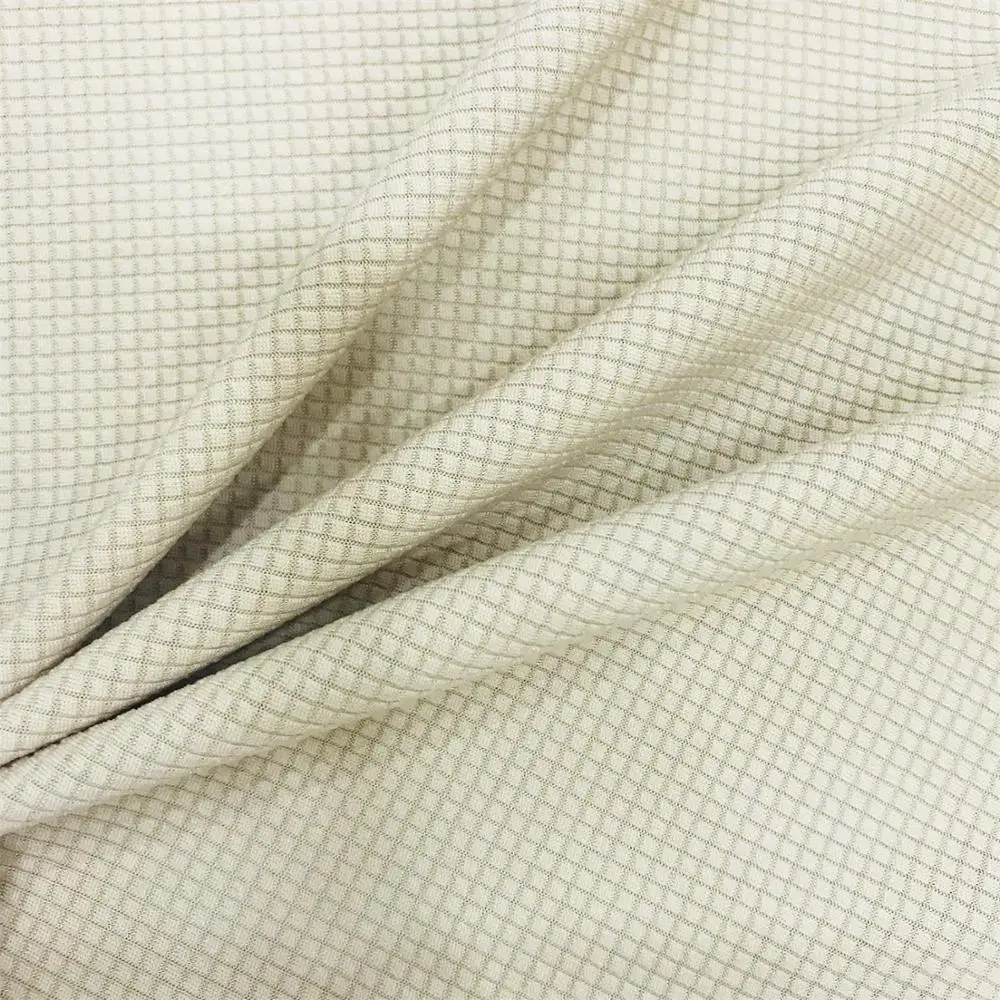 100% polyester knitted jacuard waffle fabric suit for sportswear