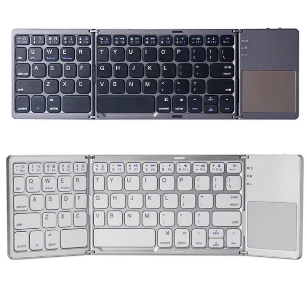 3 Fold Plan Multi Media portable Wireless Fold Keyboard with Touchpad for apple logitech