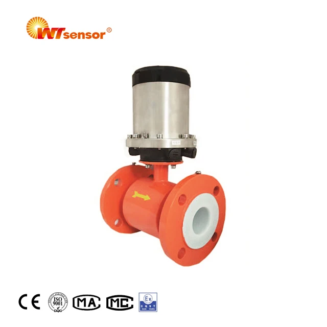
Low Price 4-20mA Hart Pulse RS485 Integrated Type Electromagnetic Flowmeter 