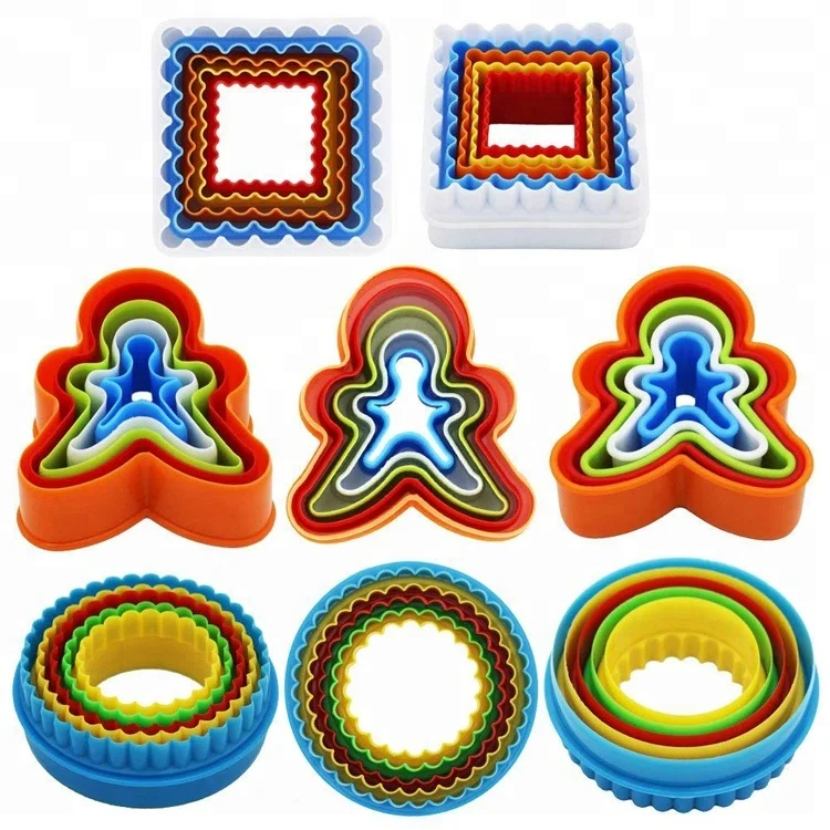 
37 Pieces Colorful Multi Size Plastic Cookie Cutter 
