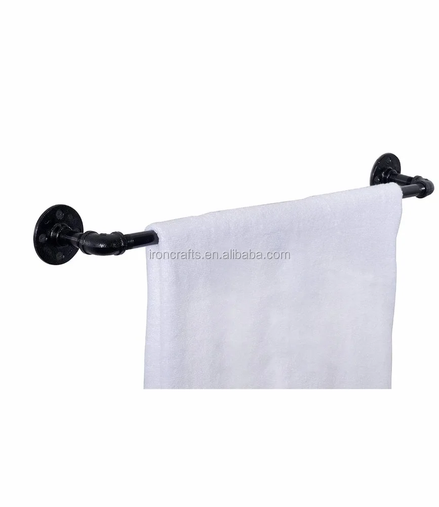 
Iron Industrial Pipe Towel Bar 