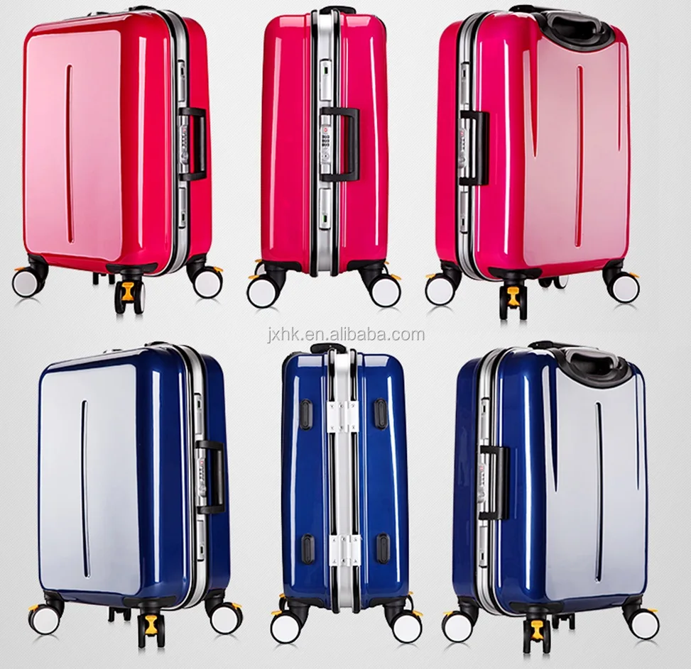 Best Selling PC ABS Travel Trolley Luggage Aluminum Frame Luggage Hard Shell Luxury Luggage Sets