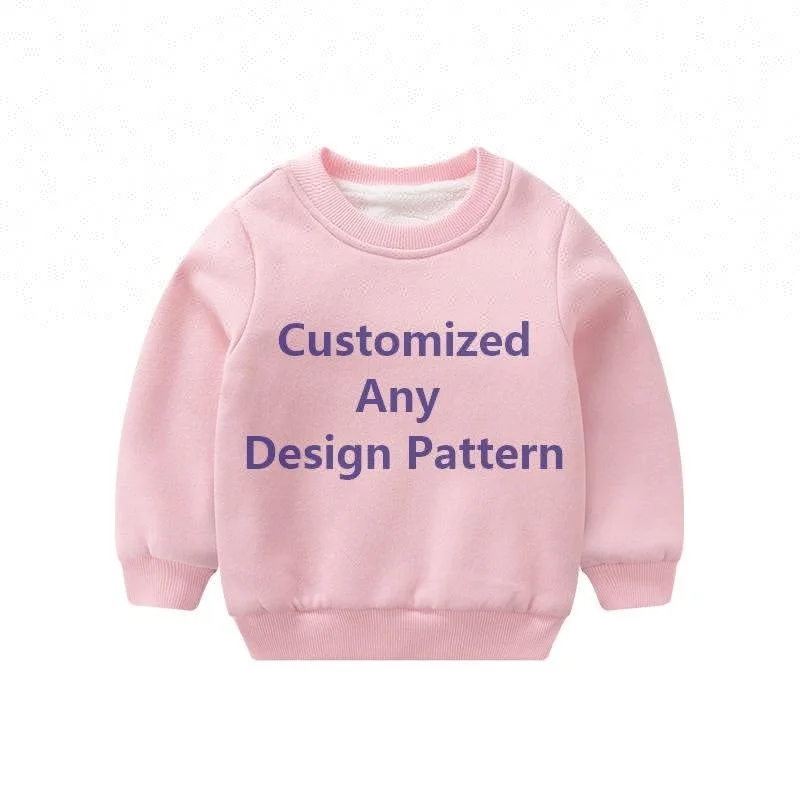
Custom Printing Design Kid Baby Hoodies Without Hood, 100% Cotton Long Sleeve Child Hoodies 