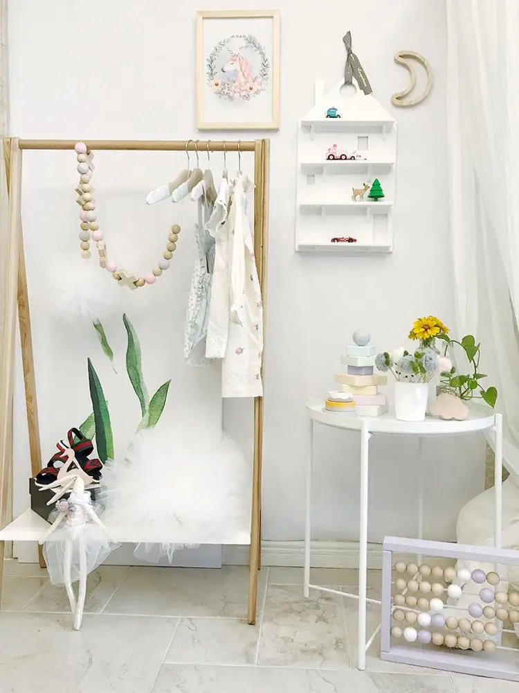
Nordic wooden hanger furniture for children rooms 