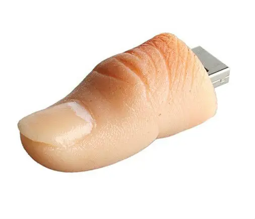 Funny finger shaped usb flash drive PVC soft rubber usb customized8GB 16GB 32GB