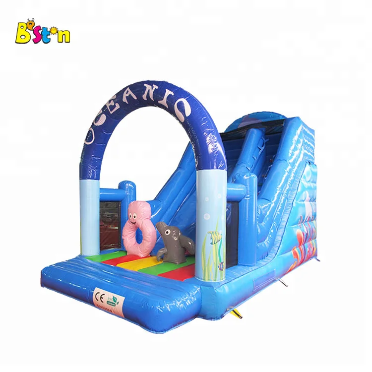 Дворе мультфильм океанов 0,55 ПВХ надувные сухой горка для детей