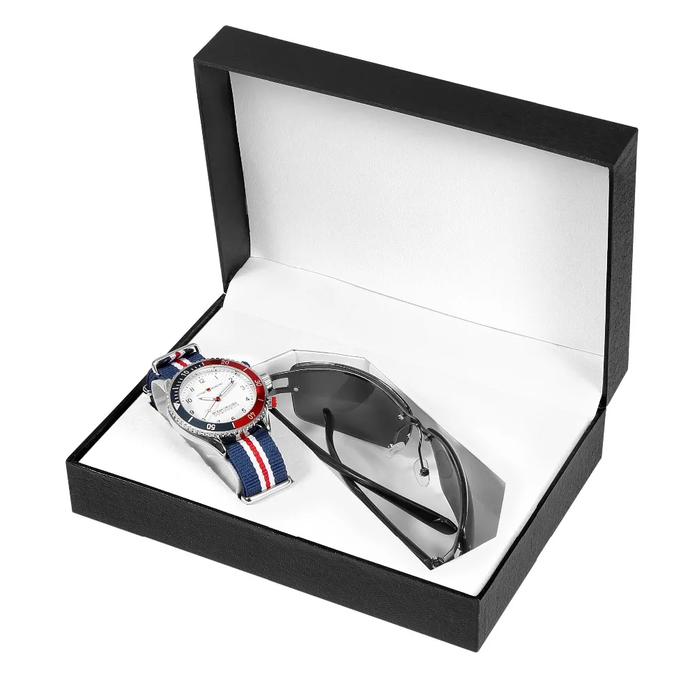 Men watches gents watch gift set japan movt wristwatch sets watch+pen+keychain