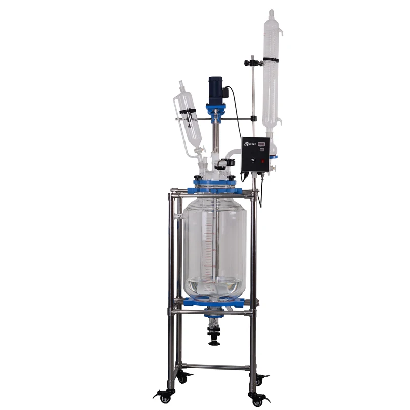The Jacketed Glass Reactor with Oil Bath for Heating