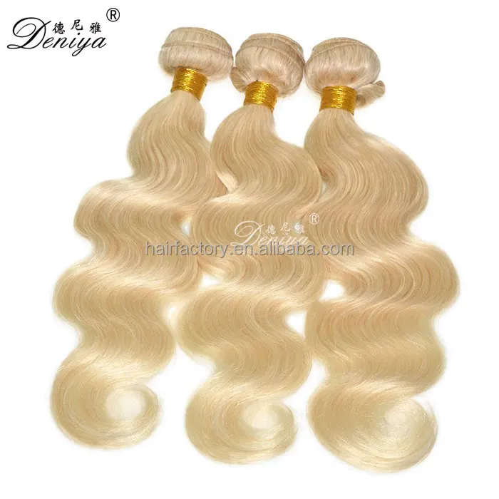 Unprocessed Virgin Braziliang Hair Blonde 613 Human Hair Extension Type:HAIR WEAVING
