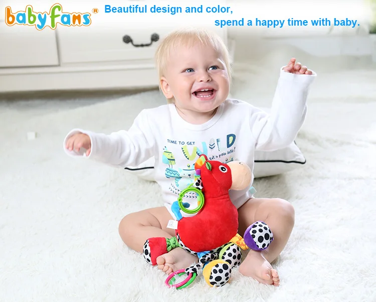 Babyfans baby musical toy of lovely animal horse soft plush baby toys