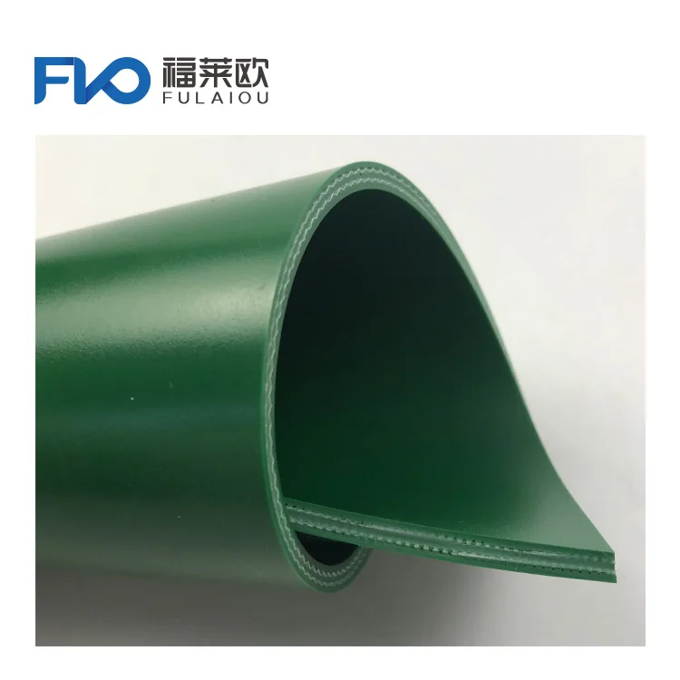 Double side matt green conveyor belting assembly line