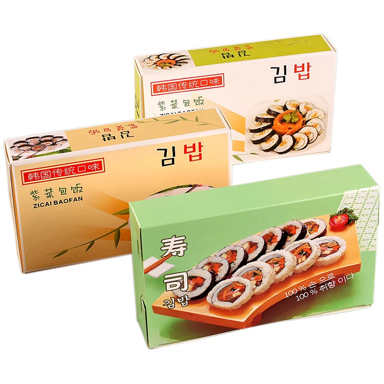 Eco-Friendly Square Art Paper disposable Food Packaging box for japanese sushi
