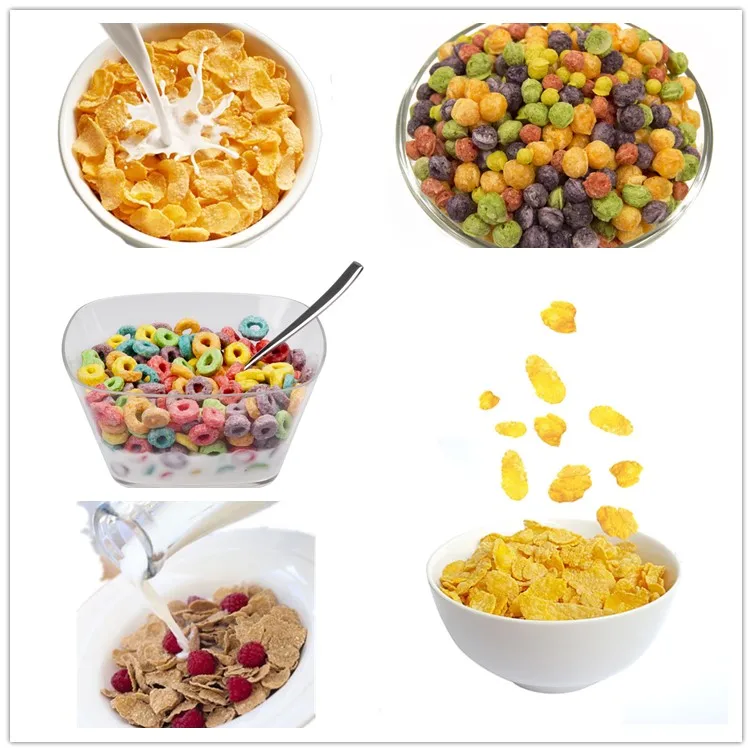 Full Automatic Breakfast Cereals Snack Food Processing Making Machine