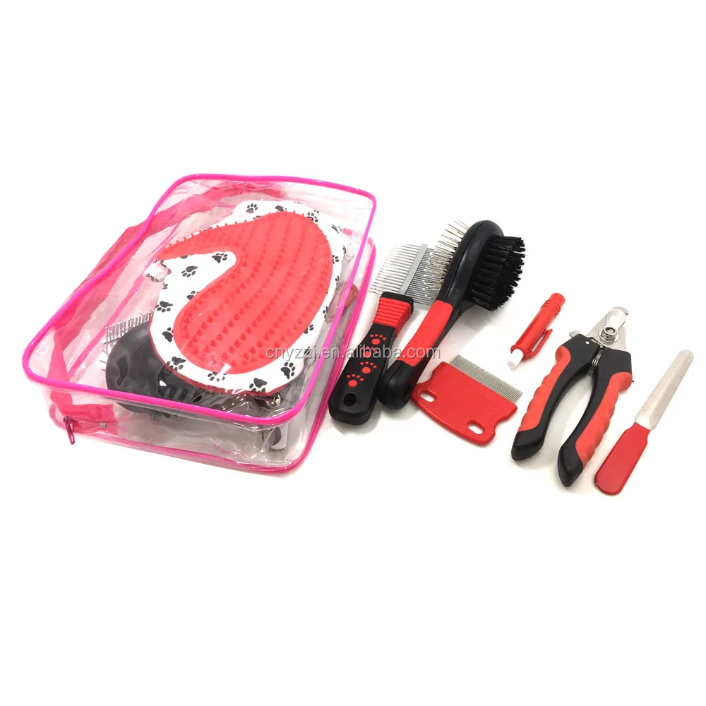 Reusable Pet Grooming Products 7 in 1 Kit with Self-Cleaning Base Tools Sticky Hair Device Hair Removal Brush