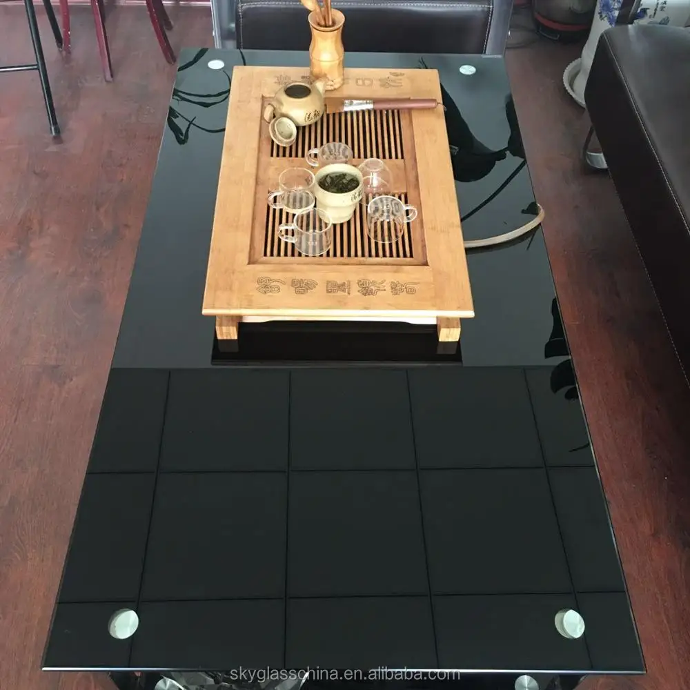 
Wholesale cheap price 6mm 8mm 10mm black tinted tempered glass for table top 