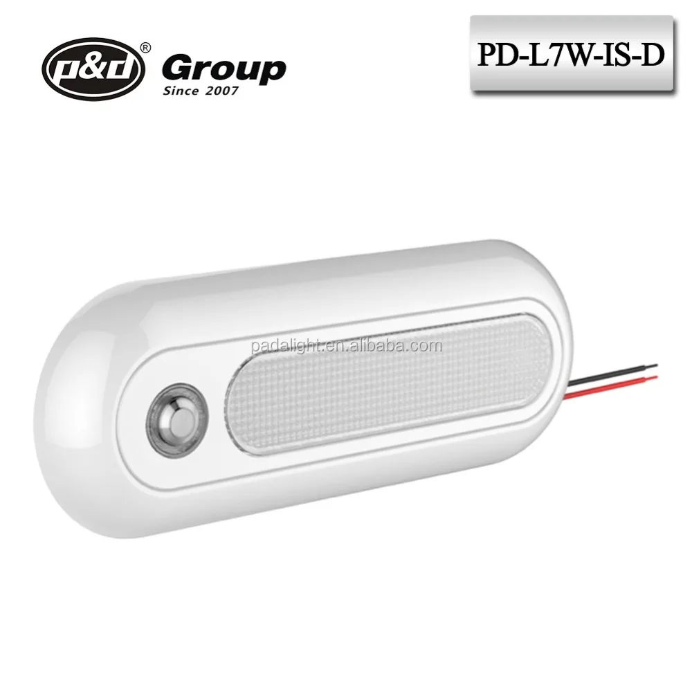 Светодиодный потолочный светильник EMC для салона автомобиля с утопленным монтажом, 12 В/7 Вт, с инфракрасным переключателем для судовых/лодок/домов на колесах/трейлеров