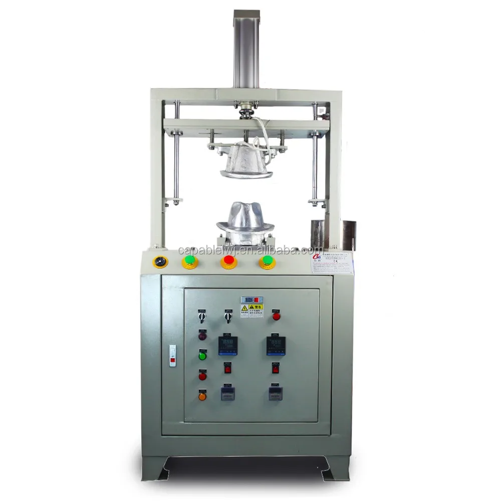 
Single head airbag hat finalize the design the hat pressing machine 
