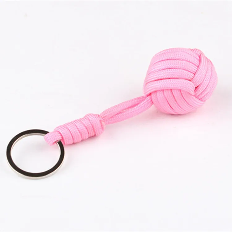 Black survival self defense 550 parachute monkey fist with steel ball