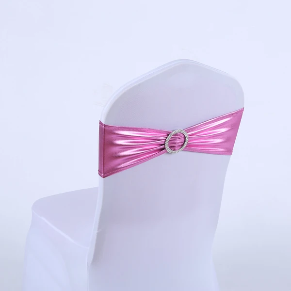 
YRYIE Wedding Bronzing Strech Gold Spandex Metallic Lycra Spandex Chair Cover Band 