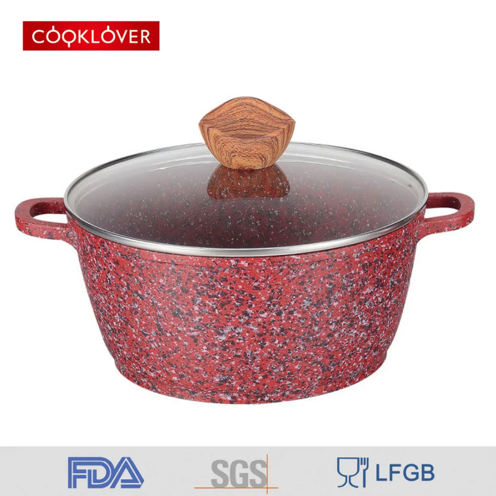 Diecast Aluminum Granite nonstick coating induction bottom soup pot cookware