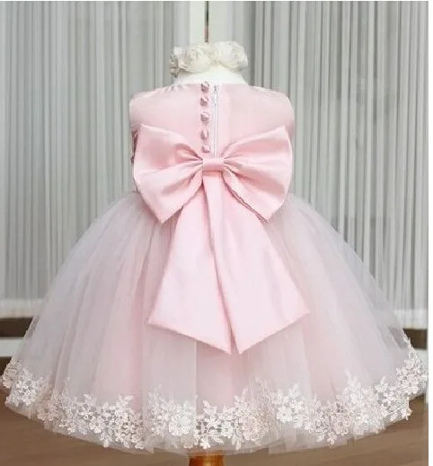WONDERLAND children clothes princess dress pink color cotton lace dress latest children
