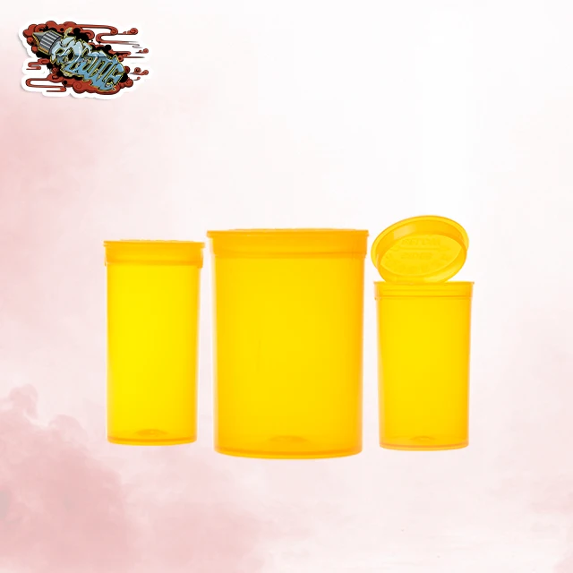 Plastic pop top container pill bottles for childproof lid jars