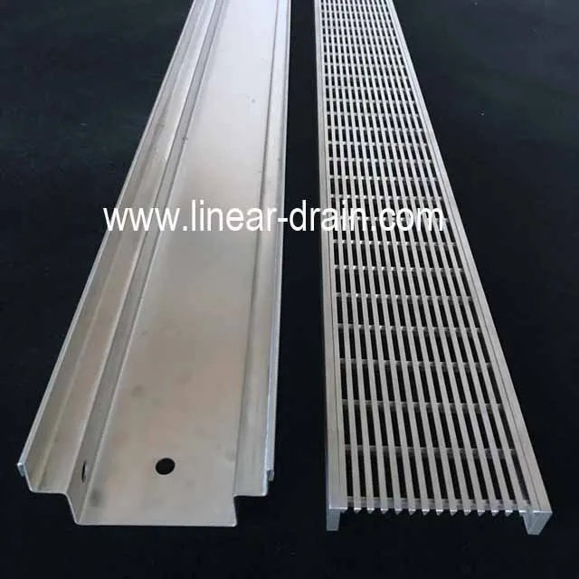 long bathroom gutters for shower water drainage