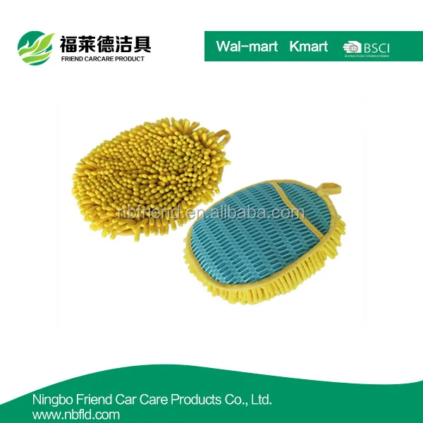 Авто блеск 2 в 1 микрофибра синель моющийся рукавица