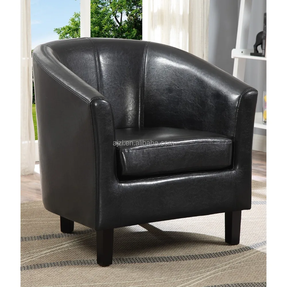 modern bonded leather tub chair