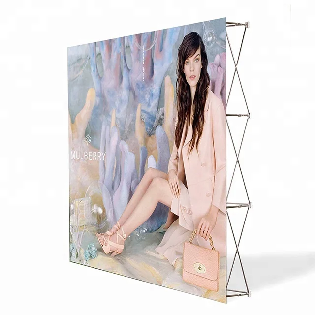 4*3FT Aluminum frame stretch fabric pop up stand display for advertising and events
