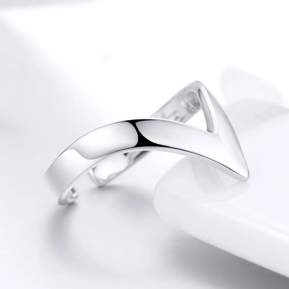 Wholesale Love Ring 925 Sterling Silver Plated Platinum Open Ring Jewelry
