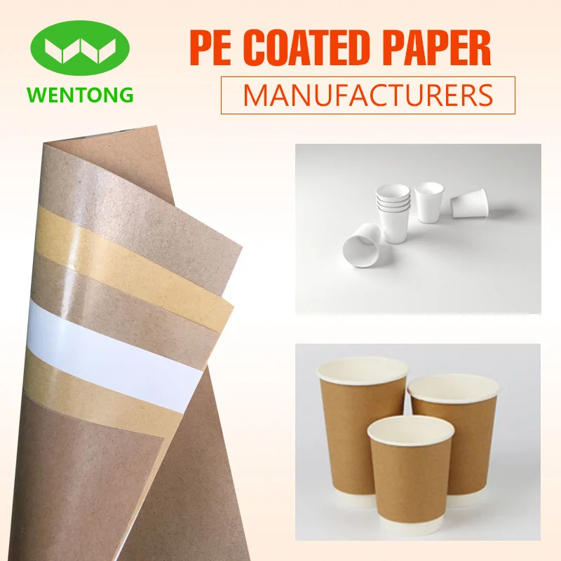
White foodgrade paper cups raw materials pe coated paper manufacturers 