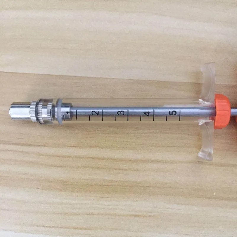 TPX plastic steel 5ml reusable syringe with printing