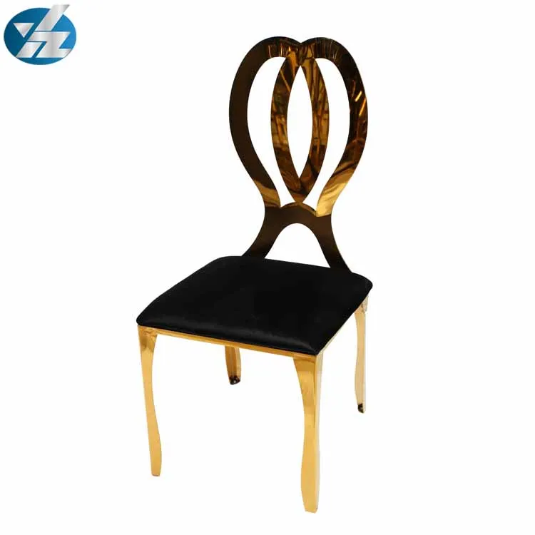 luxury new design stackable gold stainless steel chair banquet chair