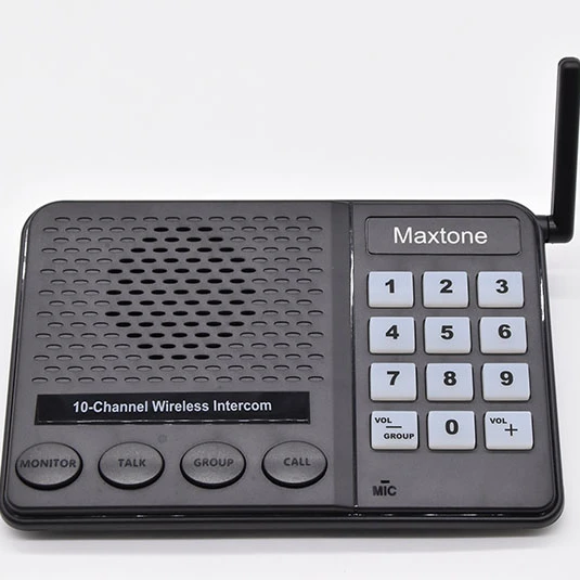 
Tx power less than 0.8W Wireless Intercom System 10 Channel 1KM Long Range FM Intercoms Wireless for Home and Office 