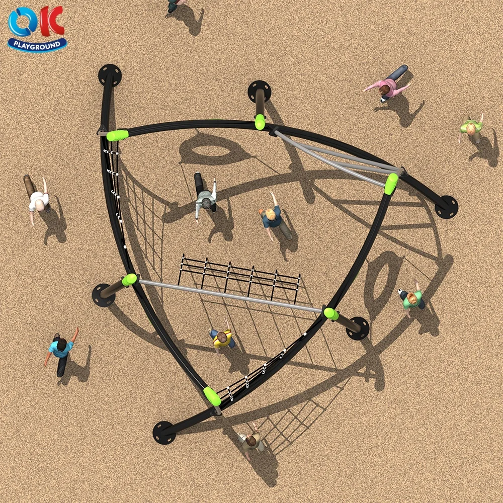 OK Playground Rope Course Adventure For Kids Outdoor Climbing Net Playground