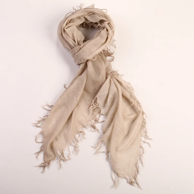 Made In Mongolia Winter Products 2023 Women 100% Pure Cashmere Scarf Fringed Cashmere Muffler Shawl