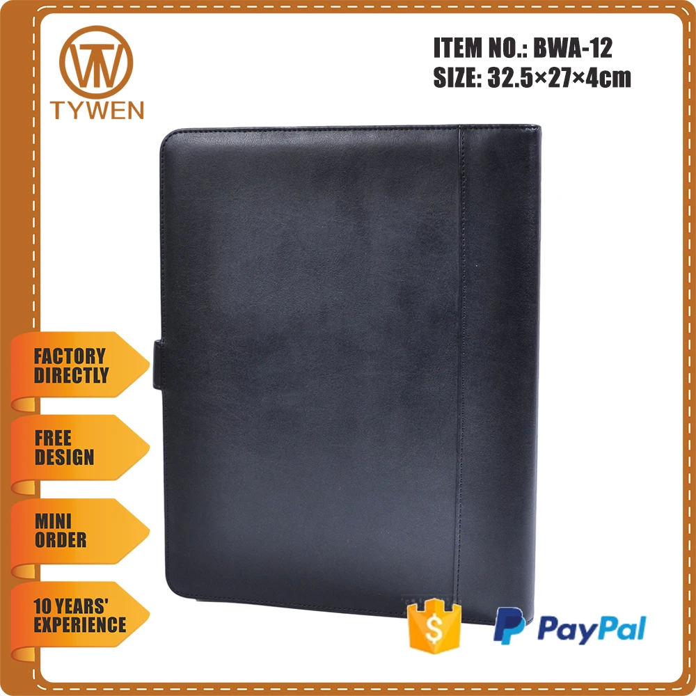 4 Ring Binder Decorative PU File Folders with Calculator Legal Size