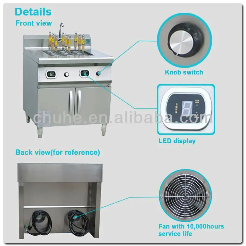 
Commercial cabinet 9 holes stainless steel electric pasta cooker noodle cooking equipment 