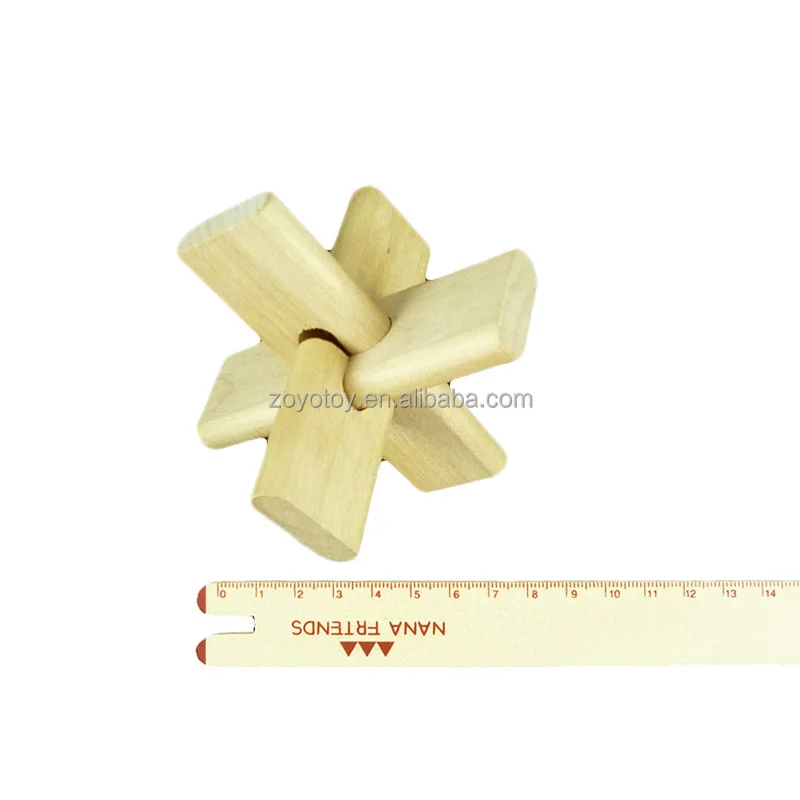 3d Mini Kongming Lock Wooden Lock Unlock Puzzle Brain Game Kongming Luban Lock Wooden Intelligent Puzzle