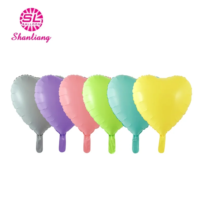 
18 inch hot selling macaroon color heart shape balloon wedding 