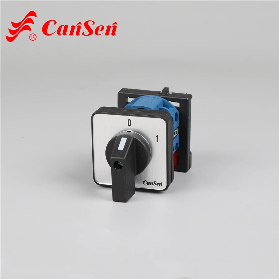 Cansen LW26-20 20A 0-1 3P Electric switch DIN rail mount base mount changeover switch